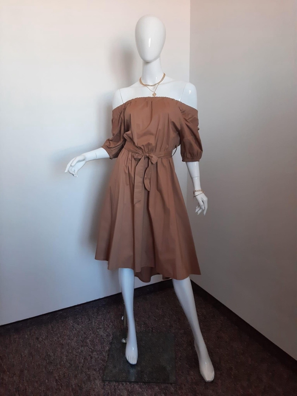 Asymetrical Midi Dress | Feminine European Style | Made in Italy | New